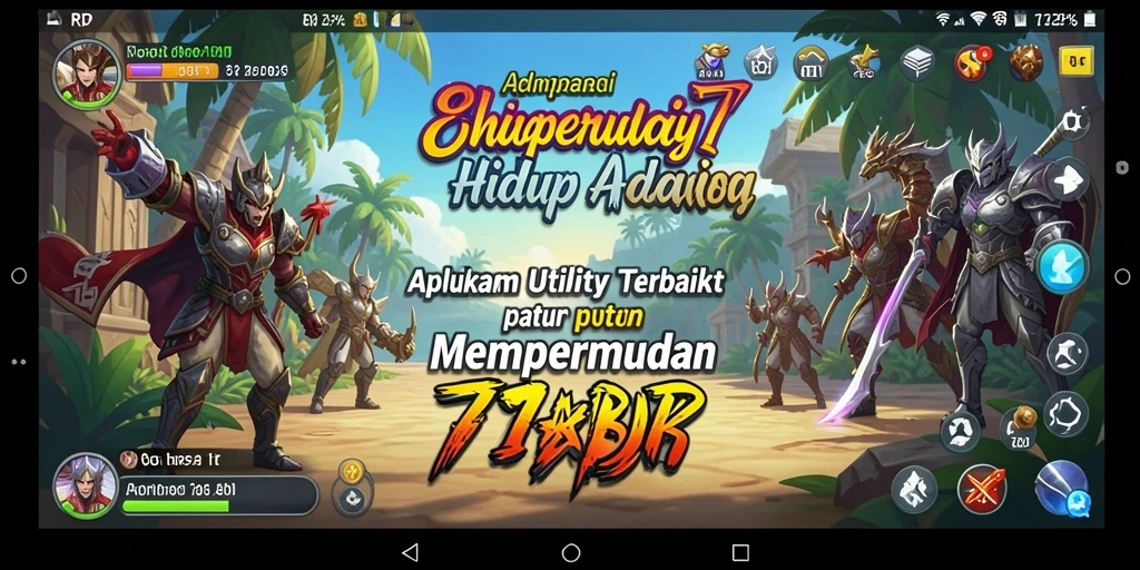 Tampilan antarmuka aplikasi Utility 77RP yang mudah digunakan.
