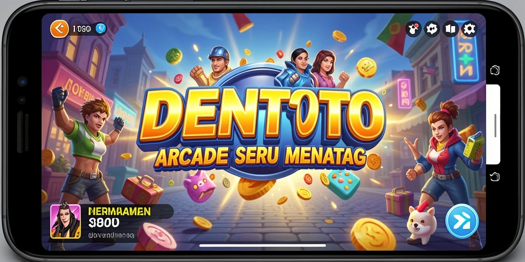 Screenshot DENTOTO menunjukkan aksi gameplay Arcade yang seru.