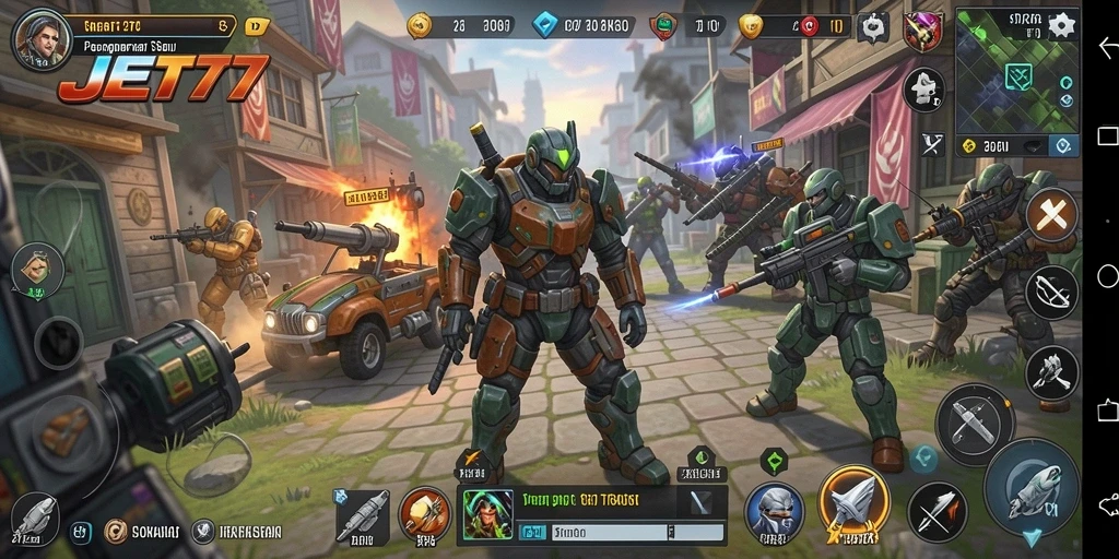 Tampilan gameplay JET77 yang menarik dan strategis.