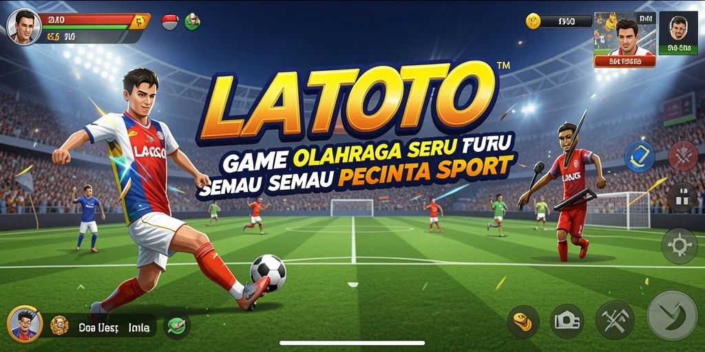 Tampilan gameplay LATOTO yang seru dan menegangkan saat bermain olahraga.