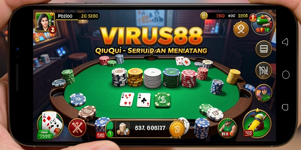 Tampilan gameplay seru VIRUS88 dengan kartu yang menantang.